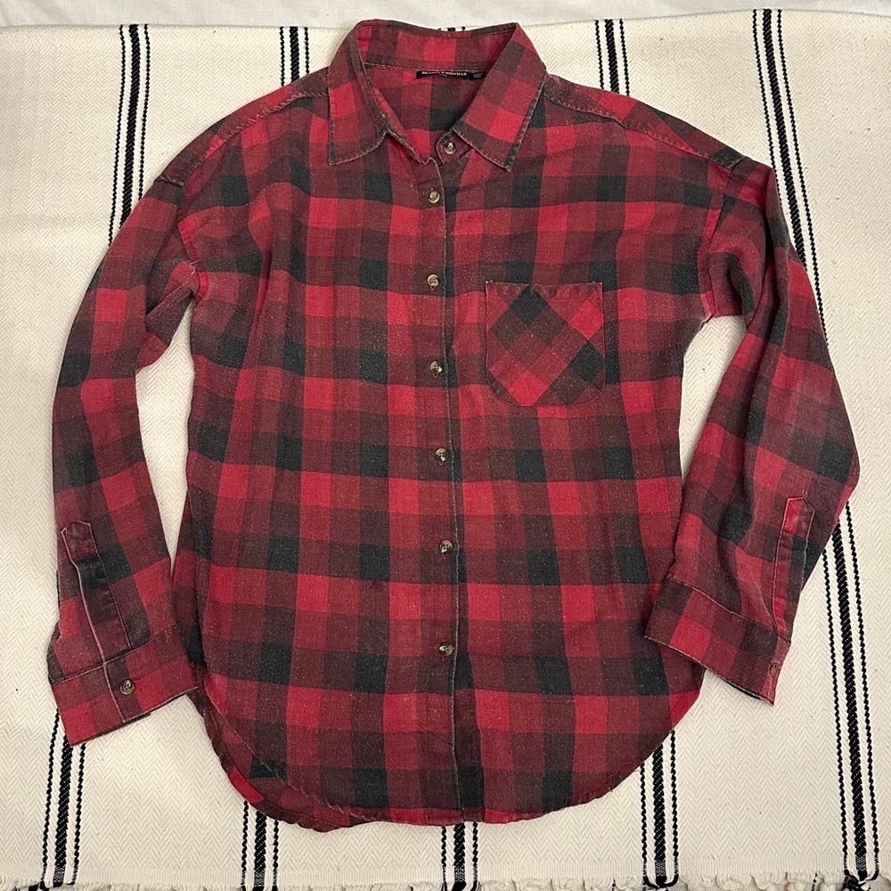 Brandy Melville distressed button down